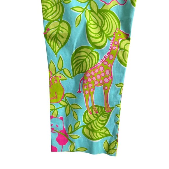 LILLY PULITZER Lilly's Zoo Vintage Cotton Blend Cropped Pants Size 6 - Picture 5 of 11